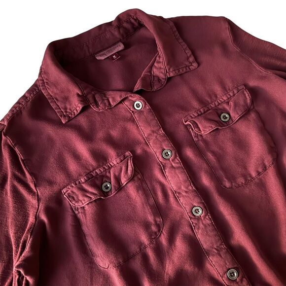 SO Burgundy Long Sleeve Blouse - Picture 5 of 6